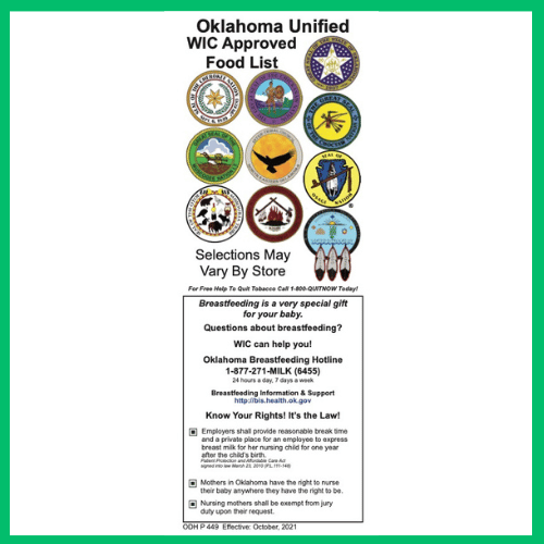 Image of approved food list